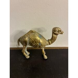 Vintage Solid Brass Camel Figurine Desert Decor